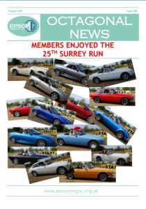 Epsom MGOC Newsletter